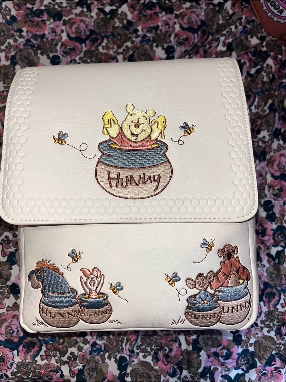 Loungefly Cream Winnie the Pooh "Hunny" Backpack with Character Appliqués